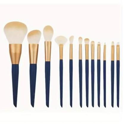 Imagem de Kit Pinceis para Maquiagem 12 Peças com Estojo 19,5cm