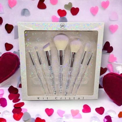 Imagem de Kit Pincel De Maquiagem Profissional Diamante - 7 Pinceis - ótimo presente para namorada esposa