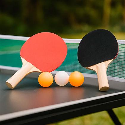 Imagem de Kit Ping Pong Completo Com 2 Raquetes 1 Rede E 3 Bolinhas - Art Brink