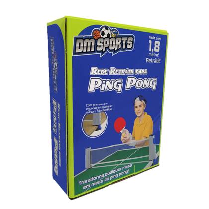Imagem de Kit Ping Pong Rede Retrátil 2 Raquetes Tênis Mesa 3 Bolinha