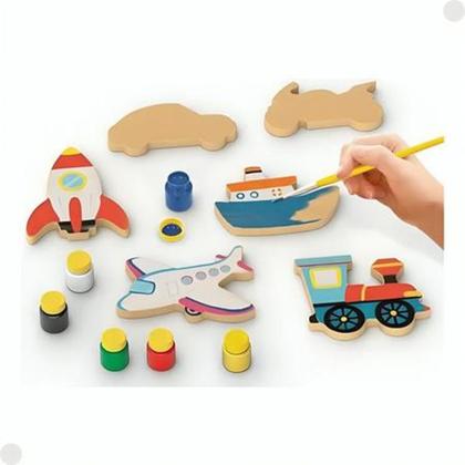 Imagem de Kit Pintar Colorir Infantil Meios De Transporte 338 - Junges - jungee