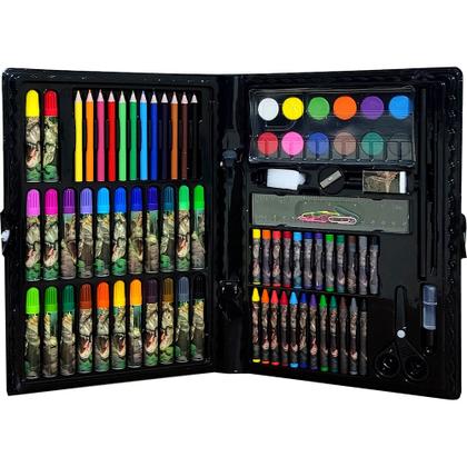 Imagem de Kit Pintura 86 Peças Infantil Dinossauros Meninos com Desenhos