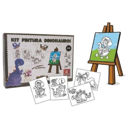 Kit Pintura Dino - Brincadeira de Criança Imagem de Kit Pintura Dino - Brincadeira de Criança
