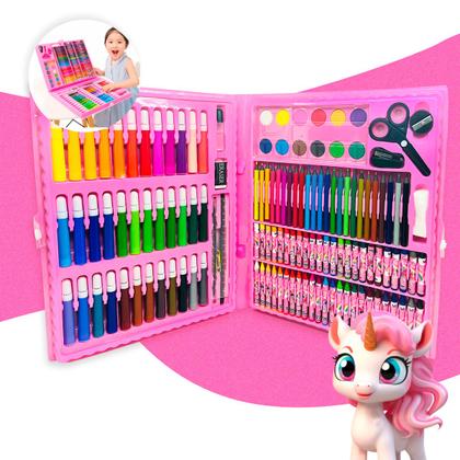 Imagem de Kit Pintura Disney Divertidamente Livro de Colorir e Maleta de Pintura com 150 Peças Lápis Canetinhas Tinta