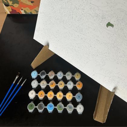 Imagem de Kit Pintura Numerada Arte Terapia 40X50cm Balões Mágicos