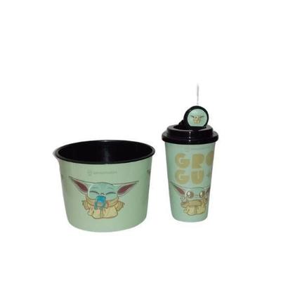 Imagem de Kit Pipoca Baby Yoda Balde Copo E Almofada