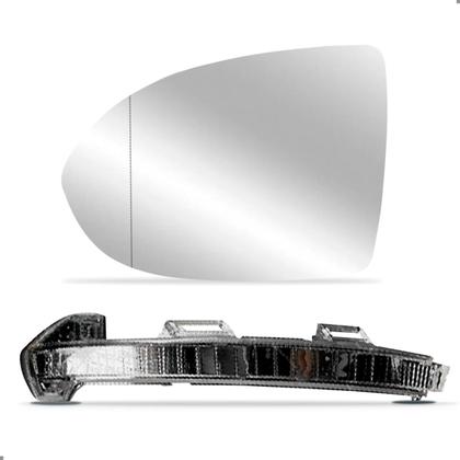 Imagem de Kit pisca retrovisor passat 2016 a 2019 com lente e aquec esquerdo