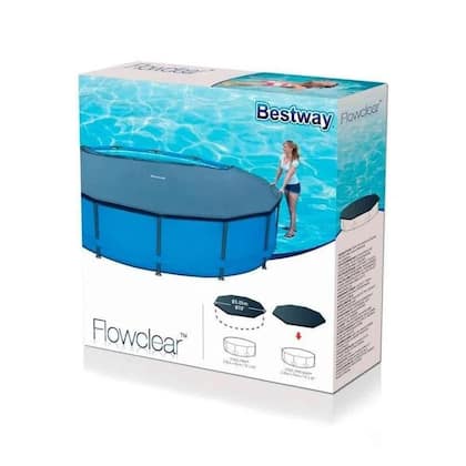 Imagem de kit Piscina Deluxe 9.150L + Cobertura 3,66m - BESTWAY