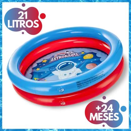 Imagem de Kit Piscina Infantil 21 Litros Criança Inflável 2 Anéis Com 25 Bolinhas Coloridas