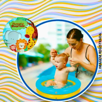 Imagem de Kit Piscina Infantil 21 Litros Criança Inflável 2 Anéis Com 25 Bolinhas Coloridas
