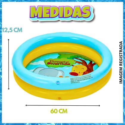 Imagem de Kit Piscina Infantil 21 Litros Criança Inflável 2 Anéis Com 25 Bolinhas Coloridas