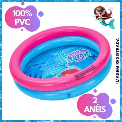 Imagem de Kit Piscina Infantil 21 Litros Criança Inflável 2 Anéis Com 25 Bolinhas Coloridas