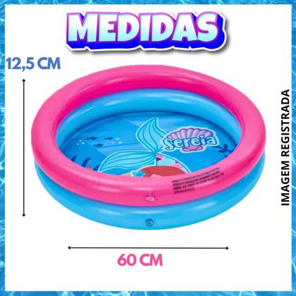 Imagem de Kit Piscina Infantil 21 Litros Criança Inflável 2 Anéis Com 25 Bolinhas Coloridas