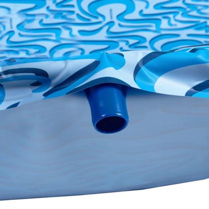 Imagem de Kit Piscina Infantil 400 Litros Estrutural + Capa, Forro + Boia de Braco e Bola 40cm Azul Ilustradas