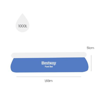 Imagem de Kit Piscina Infantil Inflável Bestway +  Boia Redonda