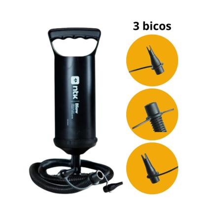 Imagem de Kit Piscina Inflável Bestway Fast Set 3.800 Litros Azul Com Bomba De Ar Manual Blow Com 3 Bicos Adaptadores Nautika