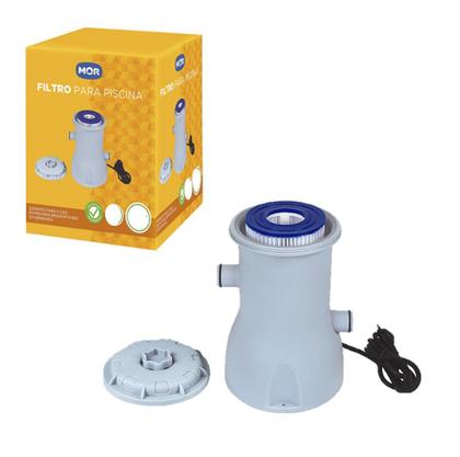 Imagem de Kit Piscina Inflável Splash Fun 1000 Litros Infantil Filtro Bomba Vazão 2.200 L/h Inflador Sanfonado - Mor