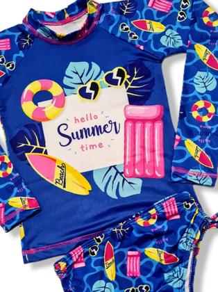 Imagem de Kit Piscina praia Blusa Térmica Proteção Uv50 e Biquíni