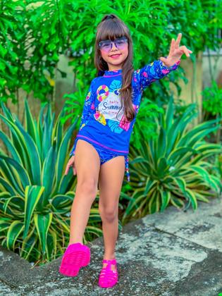 Imagem de Kit Piscina praia Blusa Térmica Proteção Uv50 e Biquíni