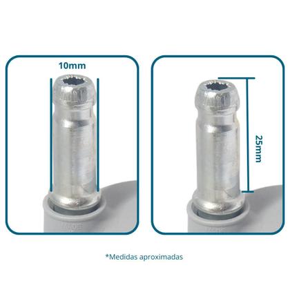 Imagem de Kit Pistão a Gás + 5 Rodízios para Mocho Pvc com Bucha