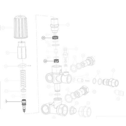 Imagem de Kit Pistão Superior do By Pass Compatível com Lavadora WAP L Profi 4000