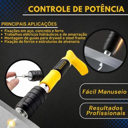 Imagem de Kit pistola de pregos manual bomvink com acessórios profissional
