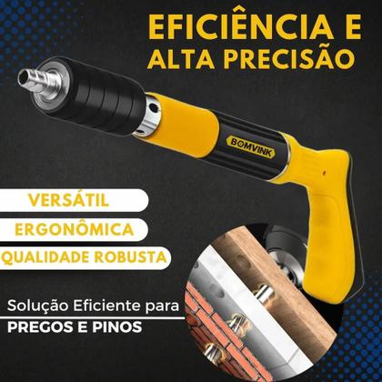Imagem de Kit pistola de pregos manual bomvink com acessórios profissional