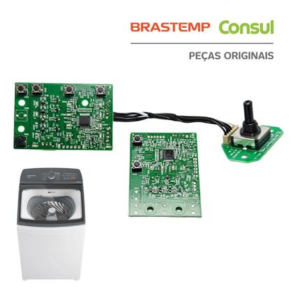 Imagem de Kit placa de potência e interface lavadora brastemp 220v bwh/bwn15a 
