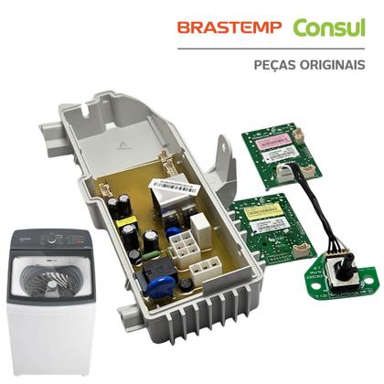 Imagem de Kit placa de potência e interface lavadora brastemp 220v bwh/bwn15a 
