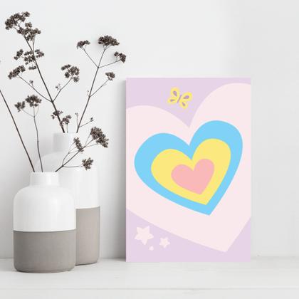 Imagem de Kit Placa Decorativa MDF Infantil Unicornio 4un 30x40