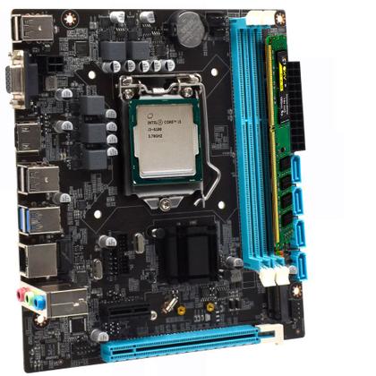 Imagem de Kit Placa Mãe H110, Com Processador i3-6100, Memória RAM 8GB DDR3