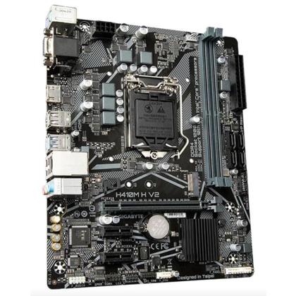 Imagem de Kit Placa-mãe H410M Gigabyte Gamer Soquete Lga1200 2 Slot de Memória  RAM DDR4 Até 32Gb Para Processador Intel i9/i7/i5/i3 + Fonte ATX 200W Fortrek