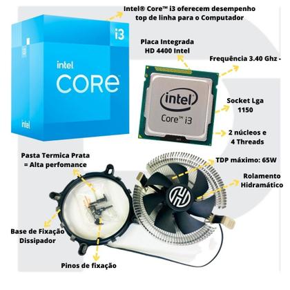 Imagem de Kit Placa Mãe H81 M2 Lga1150 + I3 4130 + 16gb Ddr3 + Gigalan