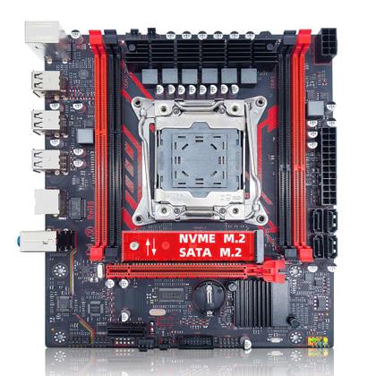 Imagem de Kit Placa-Mãe Intel LGA2011-3 Xeon E5-2676 V3 + 16GB DDR3 ECC + NVME M.2 SATA X99-8D3