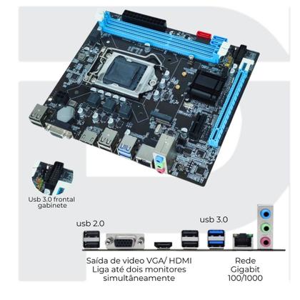 Imagem de Kit Placa Mãe Lga1155 B75 + Processador I5 3470 + 16gb Ddr3 + Cooler Rgb
