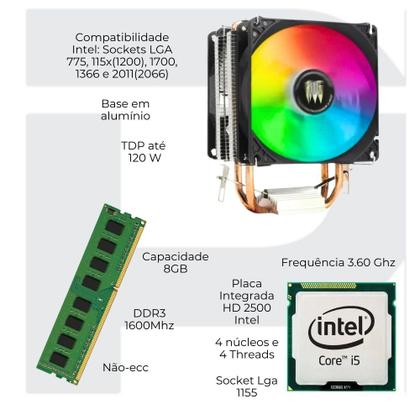 Imagem de Kit Placa Mãe Lga1155 B75 + Processador I5 3470 + 16gb Ddr3 + Cooler Rgb