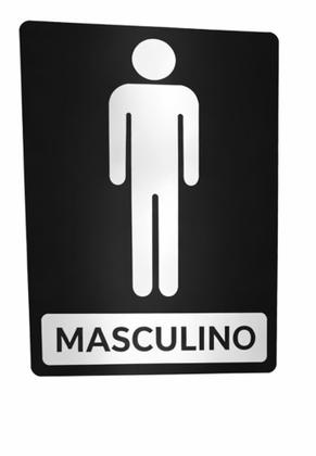 Imagem de Kit Placas Acrílico Espelhado Porta Banheiro Feminino e Masculino - Placa Sinalizadora Espelhada
