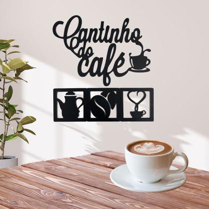 Imagem de Kit Placas MDF Cantinho Do Café Painel Decorativo Plaquinha