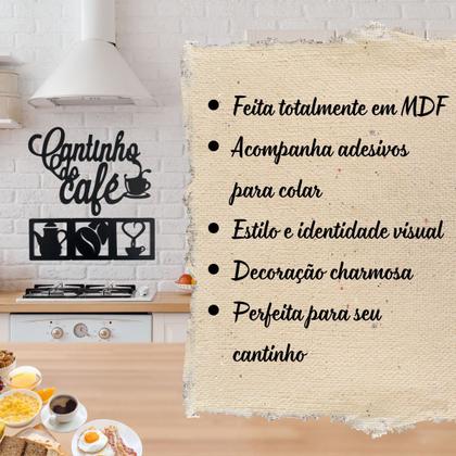 Imagem de Kit Placas MDF Cantinho Do Café Painel Decorativo Plaquinha