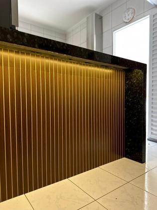 Imagem de Kit Placas Painel Revestimento De Parede Ripado Grande em MDF 90x11