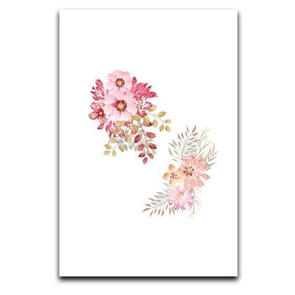 Imagem de Kit Placas Quadros Decorativos 3 pçs 20x30 Flores Rosas