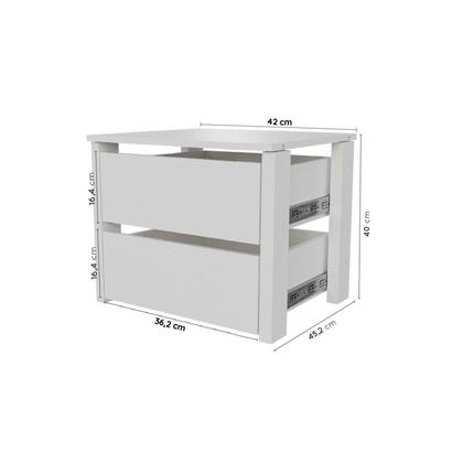 Imagem de Kit Planejado Gaveteiro 42cm Hera CabeCasa MadeiraOriginals Branco/Algodão