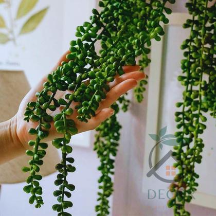 Imagem de Kit Planta Artificial Suculenta Dedo de Moça Com Vaso