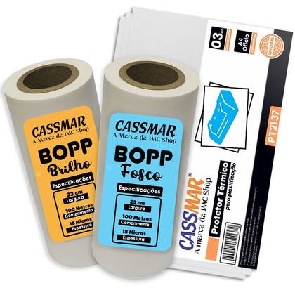 Imagem de Kit Plastificadora Aurora A4 110V + 2 Bopp + Protetor Térmico