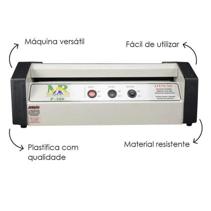 Imagem de Kit Plastificadora Poliseladora P380 Polaseal A3 100un 110v.