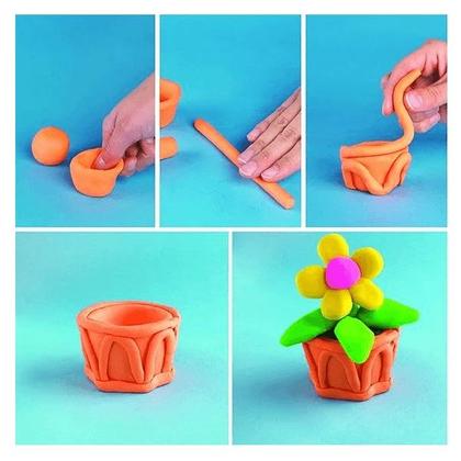 Imagem de Kit Play-Doh Com 8 Potes de Massinha de Modelar Sortidos Festa do Arco-Íris - Hasbro - E5044