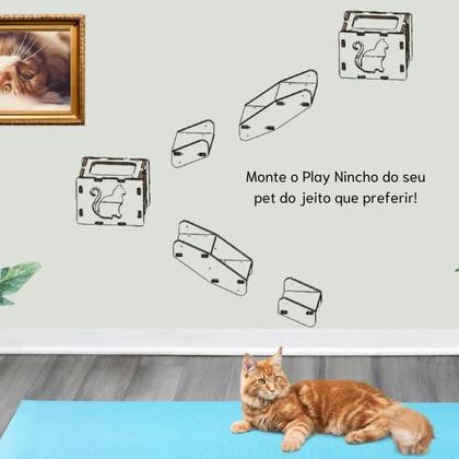 Imagem de Kit Play Nicho para gatos - MDF - 5 pçs