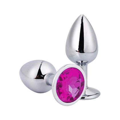 Imagem de Kit Plug Anal com joia em Aço Dilatador 2 Unidades Tam P e M