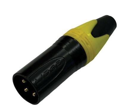 Imagem de Kit - plug xlr femea + xlr macho ( cannon ) amarelo e preto