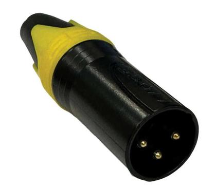Imagem de Kit - plug xlr femea + xlr macho ( cannon ) amarelo e preto